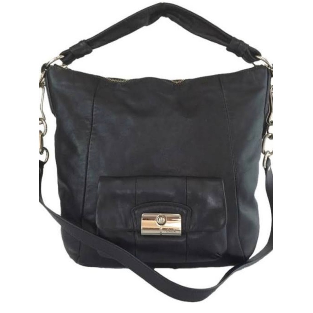 Black Coach boho bag